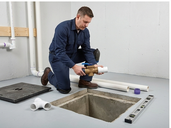 Backwater valve installation