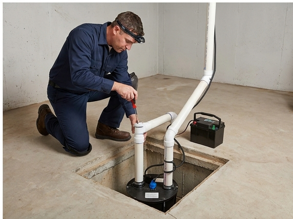 Sump pump installation